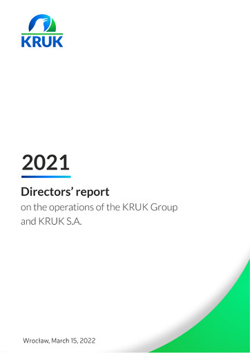 Thumbnail KRUK Spólka Akcyjna Annual Report 2021