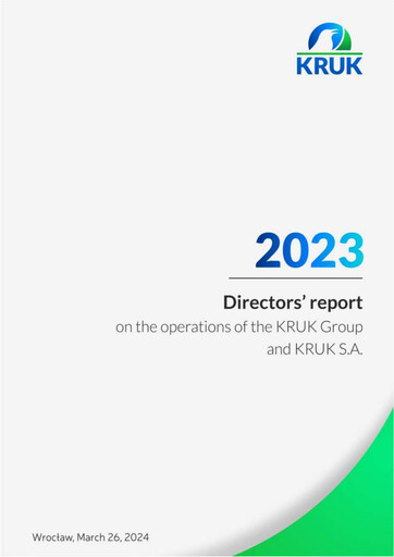 Thumbnail KRUK Spólka Akcyjna Annual Report 2023