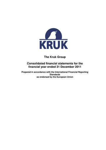 Thumbnail KRUK Spólka Akcyjna Financial Statement 2011