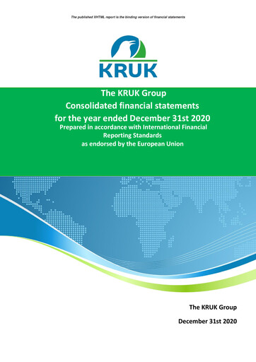 Thumbnail KRUK Spólka Akcyjna Financial Statement 2020