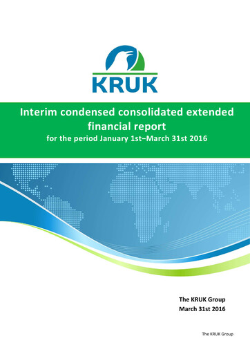 Thumbnail KRUK Spólka Akcyjna Quarterly Report 2016-q1