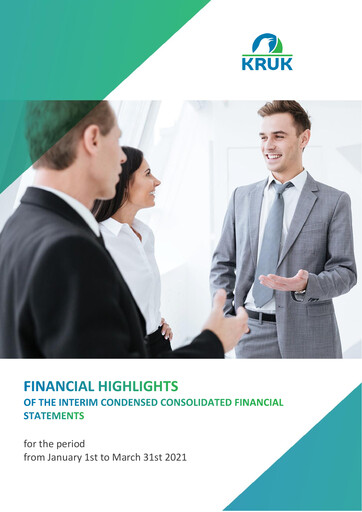 Thumbnail KRUK Spólka Akcyjna Quarterly Report 2021-q1