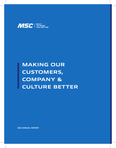 Thumbnail MSC Industrial Direct Annual Report 2022