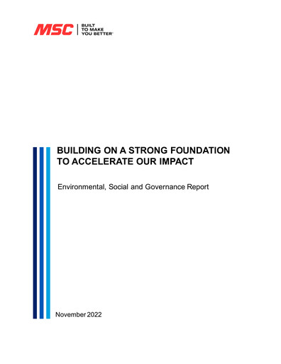 Thumbnail MSC Industrial Direct ESG Report 2022