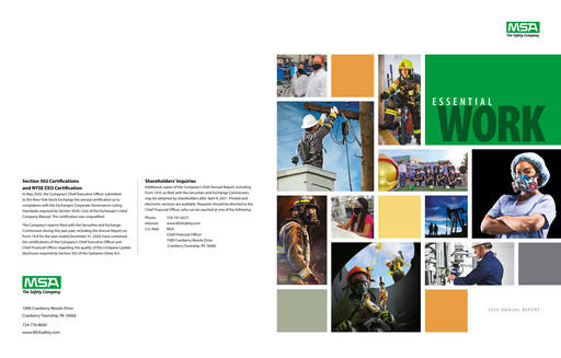 Thumbnail MSA Safety Annual Report 2020