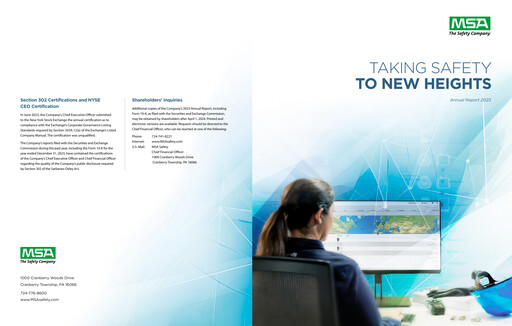 Thumbnail MSA Safety Annual Report 2023