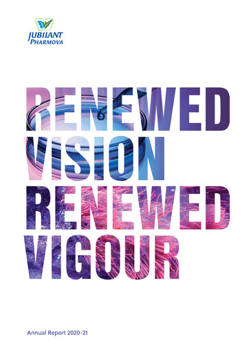 Thumbnail Jubilant Pharmova Annual Report 2020-2021