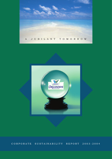 Miniature Jubilant Pharmova Rapport de durabilité 2003-2004