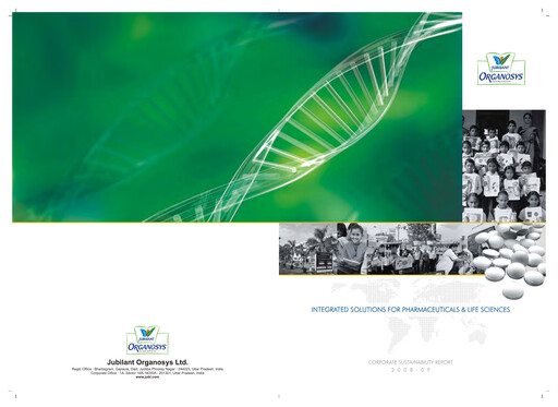 Miniature Jubilant Pharmova Rapport de durabilité 2008-2009