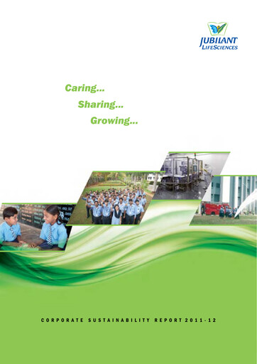 Miniature Jubilant Pharmova Rapport de durabilité 2011-2012