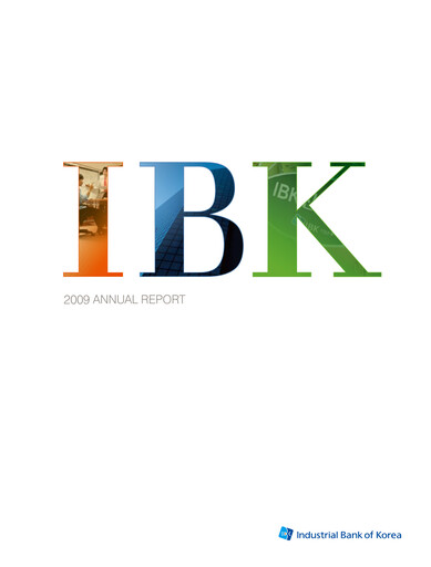 Thumbnail Industrial Bank of Korea (IBK) Annual Report 2009