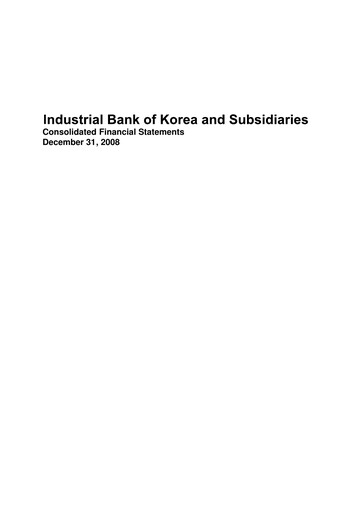 Thumbnail Industrial Bank of Korea (IBK) Financial Statement 2008