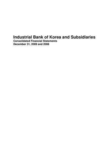 Thumbnail Industrial Bank of Korea (IBK) Financial Statement 2009
