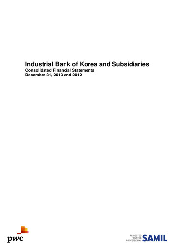 Thumbnail Industrial Bank of Korea (IBK) Financial Statement 2013