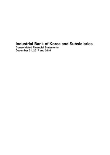 Thumbnail Industrial Bank of Korea (IBK) Financial Statement 2017
