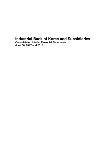 Thumbnail Industrial Bank of Korea (IBK) Half-year Report 2017-h1