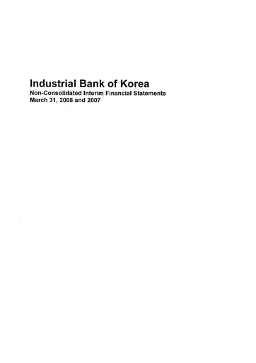 Thumbnail Industrial Bank of Korea (IBK) Quarterly Report 2008-q1