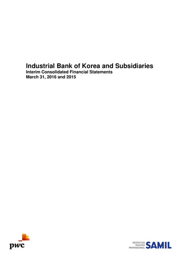 Thumbnail Industrial Bank of Korea (IBK) Quarterly Report 2016-q1