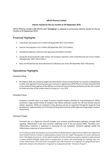 Thumbnail OKYO Pharma Half-year Report 2018-h1