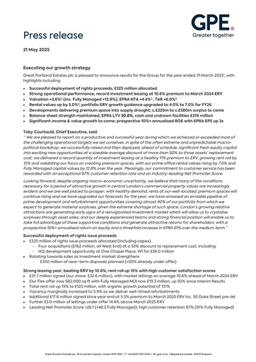 Thumbnail Great Portland Estates Financial Report 2025