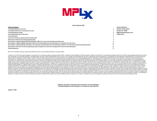 Thumbnail MPLX Quarterly Report 2026-q2