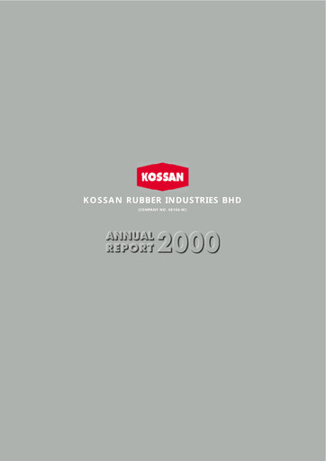 Thumbnail Kossan Rubber Industries Annual Report 2000