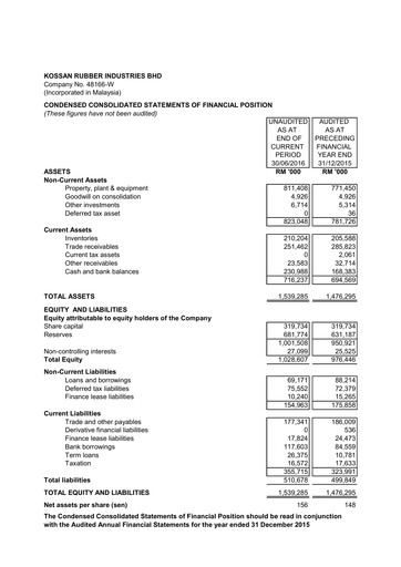 Thumbnail Kossan Rubber Industries Quarterly Report 2016-q2