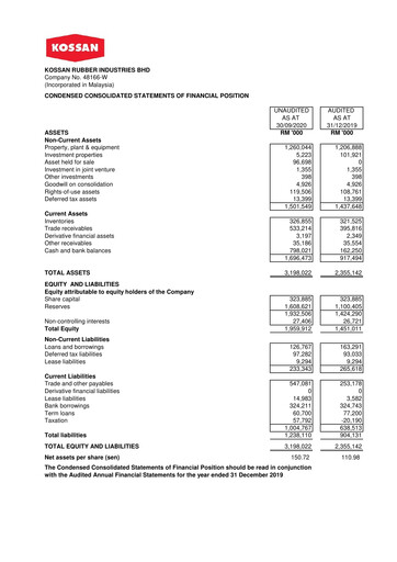 Thumbnail Kossan Rubber Industries Quarterly Report 2020-q3