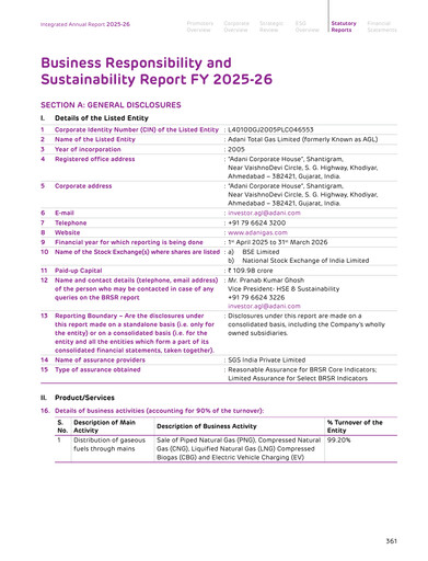 Thumbnail Adani Total Gas ESG Report 2025-2026