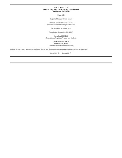 Thumbnail SaverOne 2014 Half-year Report 2023-h1