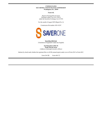 Thumbnail SaverOne 2014 Half-year Report 2025-h1