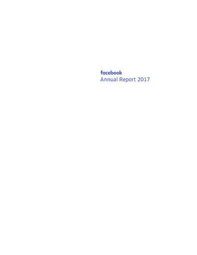 Thumbnail Meta Platforms (Facebook) Annual Report 2017