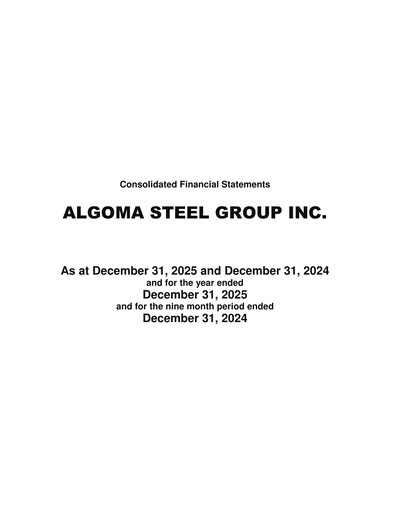 Thumbnail Algoma Steel Financial Statement 2025