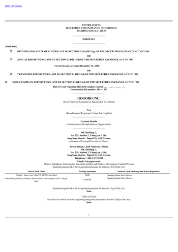 Thumbnail Gogoro Annual Report 2023