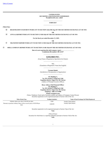 Thumbnail Gogoro Annual Report 2025