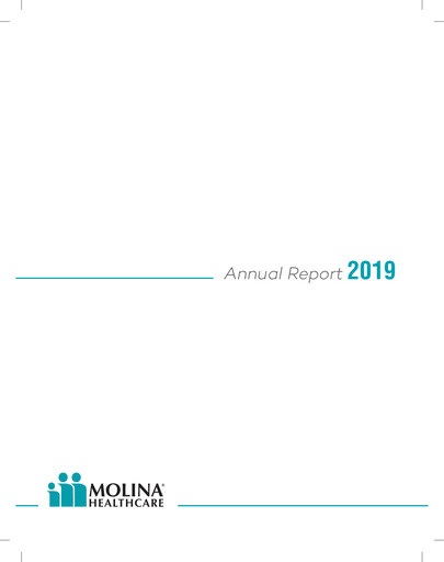 Miniature Molina Healthcare
 Rapport annuel 2019