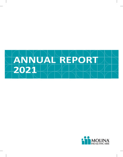 Miniature Molina Healthcare
 Rapport annuel 2021