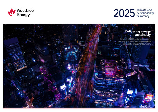 Thumbnail Woodside Energy ESG Report 2025