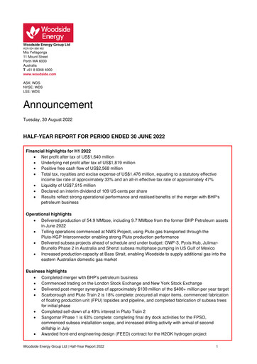 Thumbnail Woodside Energy Half-year Report 2022-h1