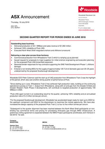 Thumbnail Woodside Energy Quarterly Report 2018-q2