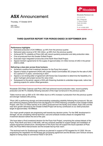 Thumbnail Woodside Energy Quarterly Report 2019-q3