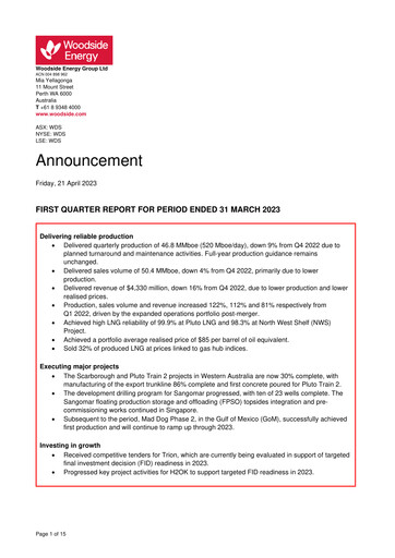 Thumbnail Woodside Energy Quarterly Report 2023-q1