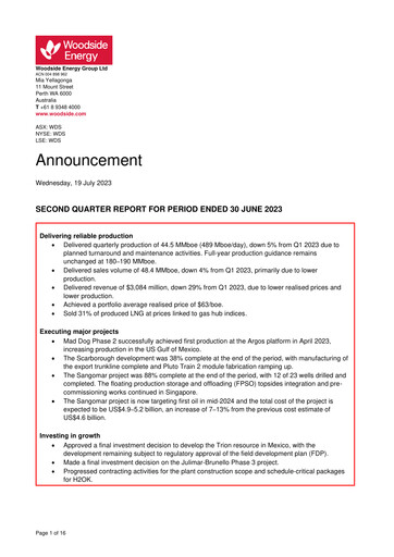 Thumbnail Woodside Energy Quarterly Report 2023-q2