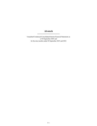 Miniature Alvotech Bilan financier 2025-9m