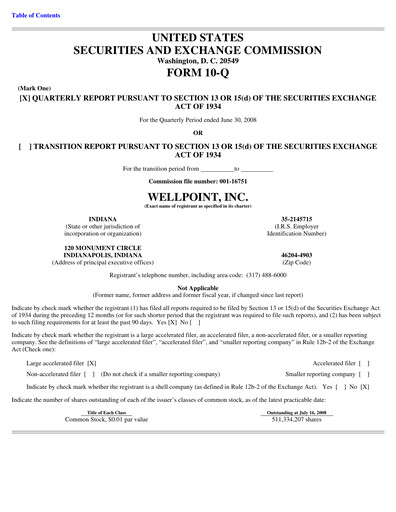 Thumbnail Elevance Health Quarterly Report 2008-q2