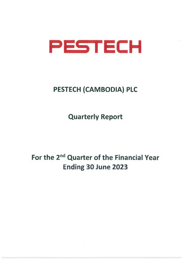Miniature Pestech Cambodia Rapport trimestriel 2023-q2
