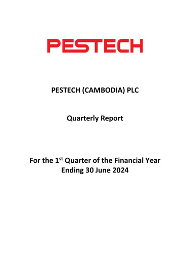 Miniature Pestech Cambodia Rapport trimestriel 2024-q1