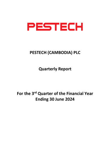 Miniature Pestech Cambodia Rapport trimestriel 2024-q3