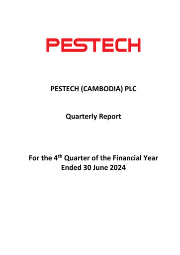 Miniature Pestech Cambodia Rapport trimestriel 2024-q4