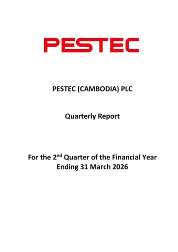 Thumbnail Pestech Cambodia Quarterly Report 2026-q2